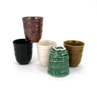 set 5 tazze ceramica giapponese